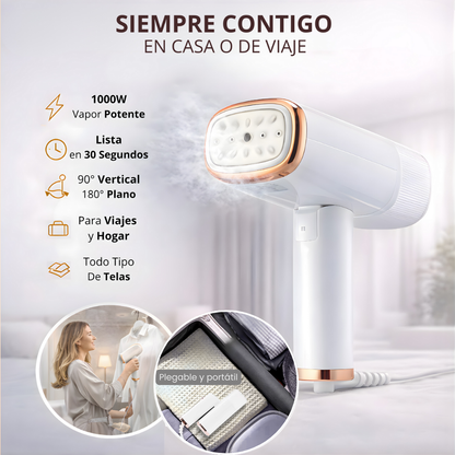 Plancha de Vapor Plegable y Portátil