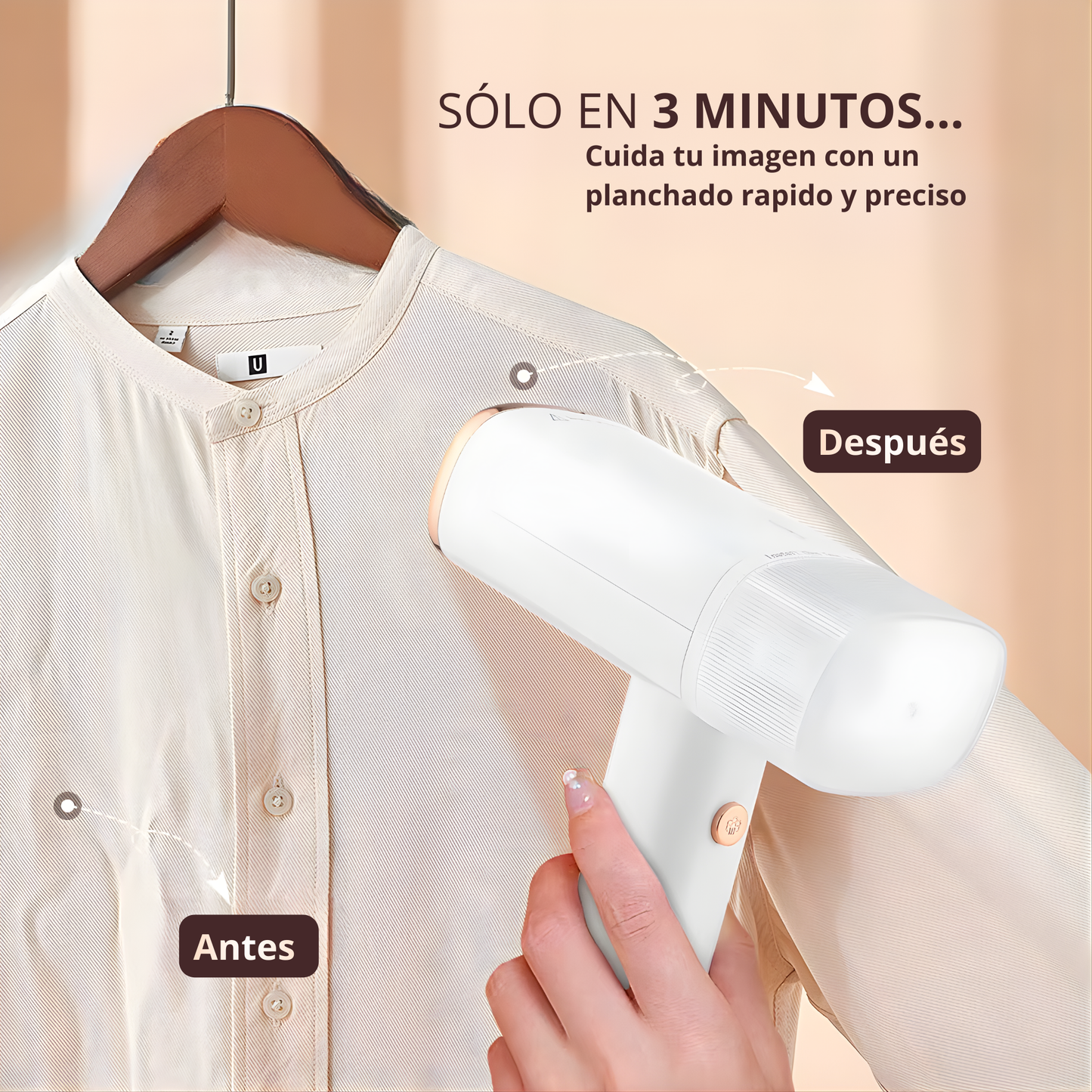 Plancha de Vapor Plegable y Portátil