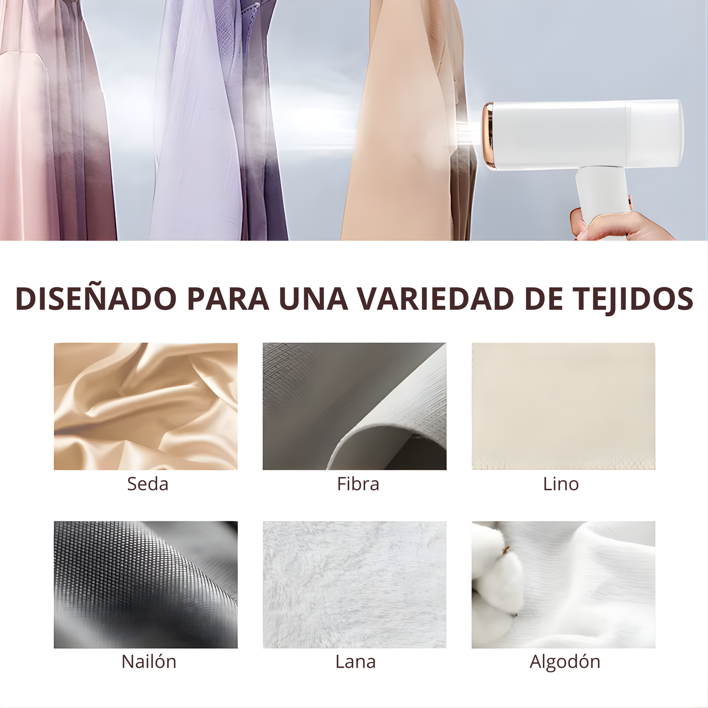 Plancha de Vapor Plegable y Portátil