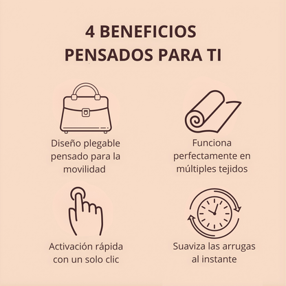 Plancha de Vapor Plegable y Portátil